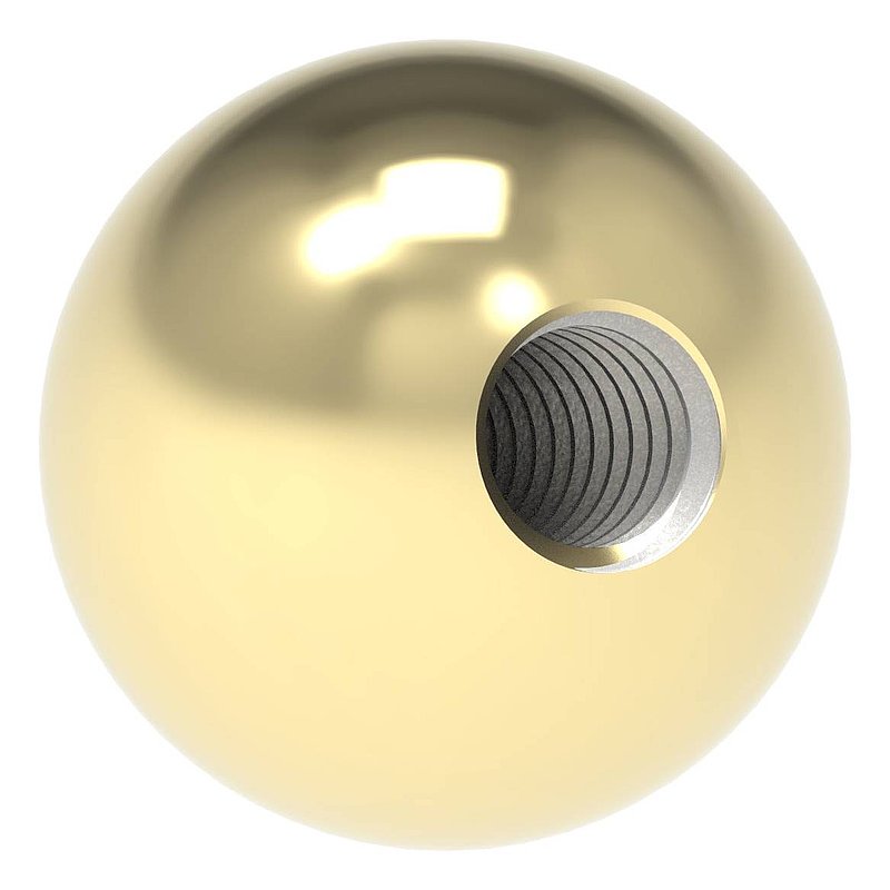 Boule laiton pleine Ø 12mm avec M4