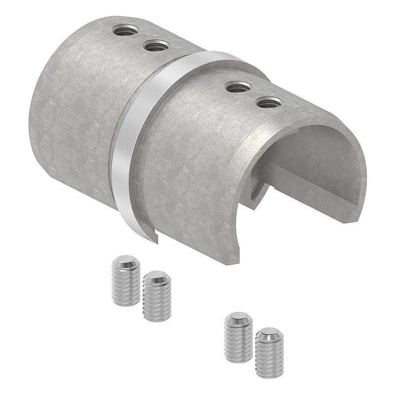 Raccord de jonction pour tube à fond de gorge Ø 42,4mm, V4A