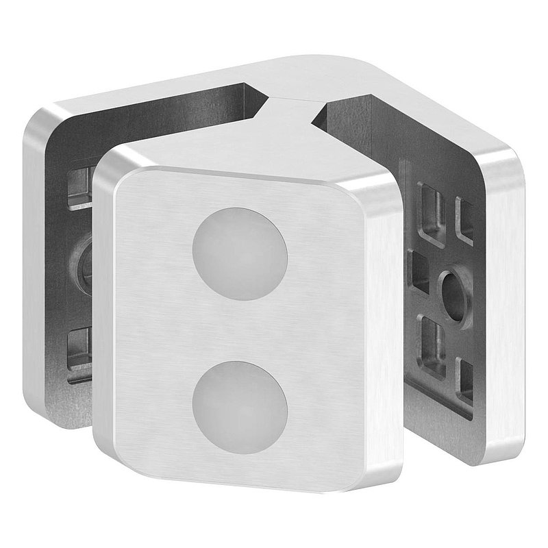 Corner glass clamp 90° Mod. 27, AISI316