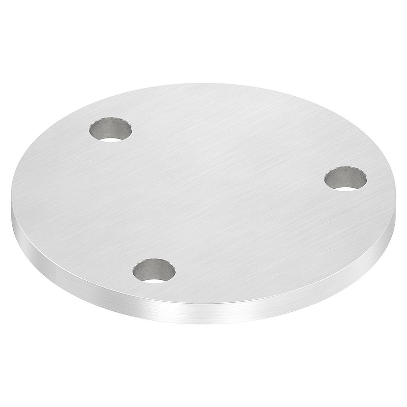 Anchor plate Ø 120x8mm, with longitudinal grinding, AISI304