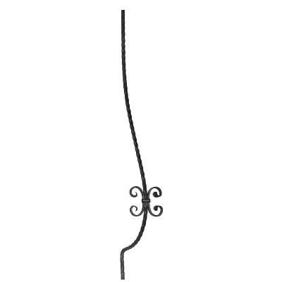 Korbgitterstab 12x12mm, gehämmert, H: 1000mm