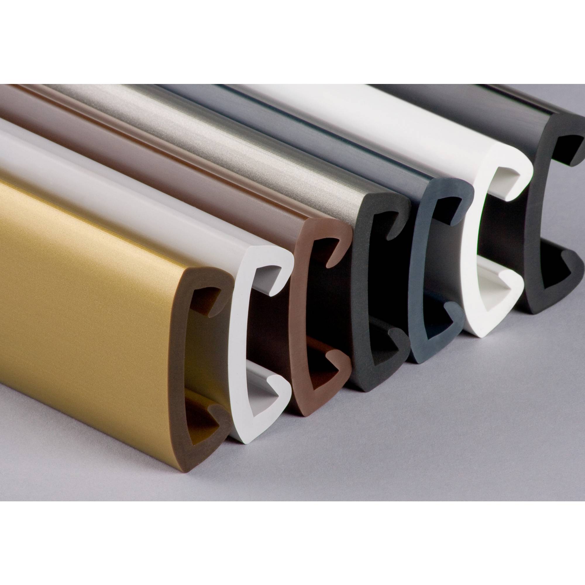 Kunststoffhandlauf für 40x8mm, verkehrsgrau