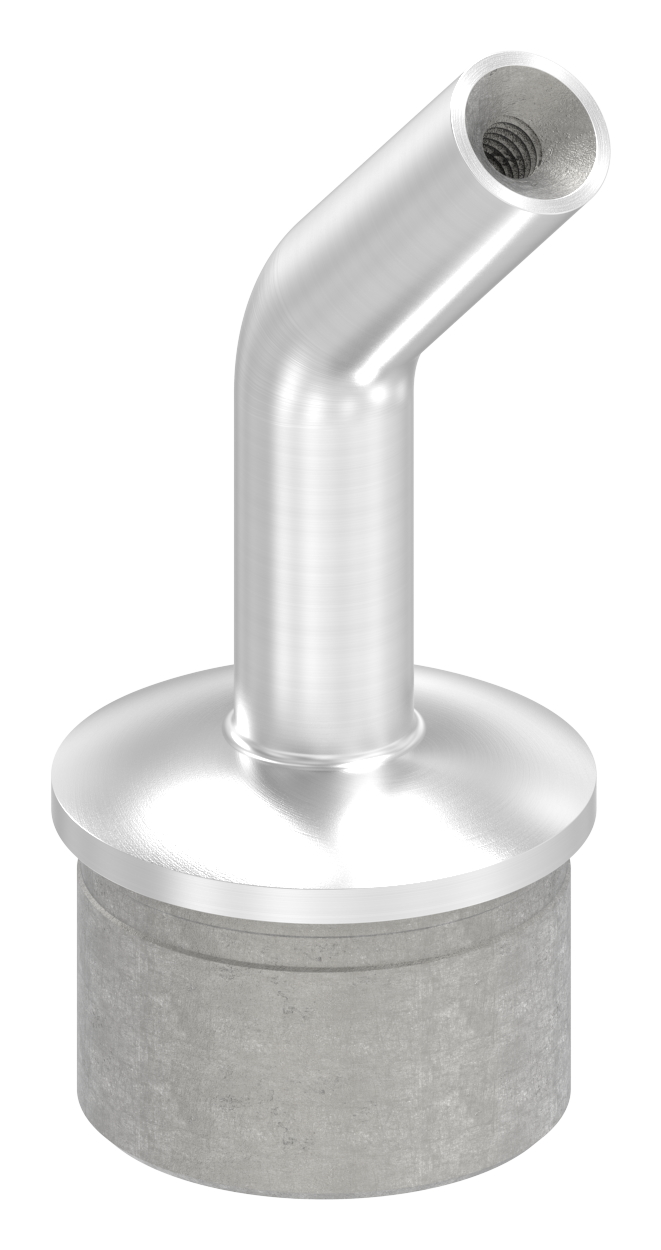 Rohrabschlussstopfen mit Stift 135°, für Rohr 42,4x2,0mm, V2A