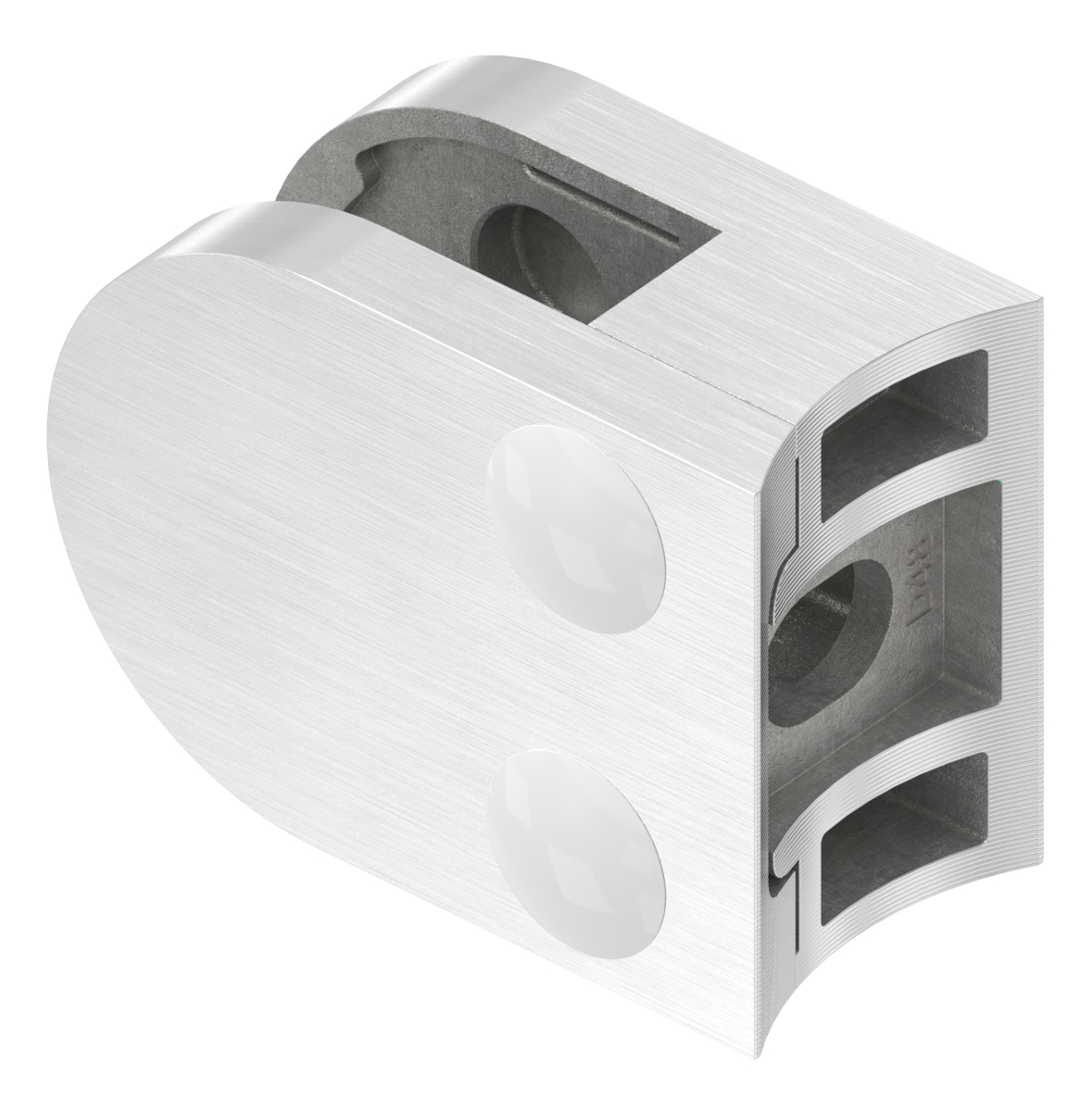 Glasklemme Mod. 30, Anschluss: 48,3mm, V4A Glasklemme Mod. 30, Anschluss: 48,3mm, V4A