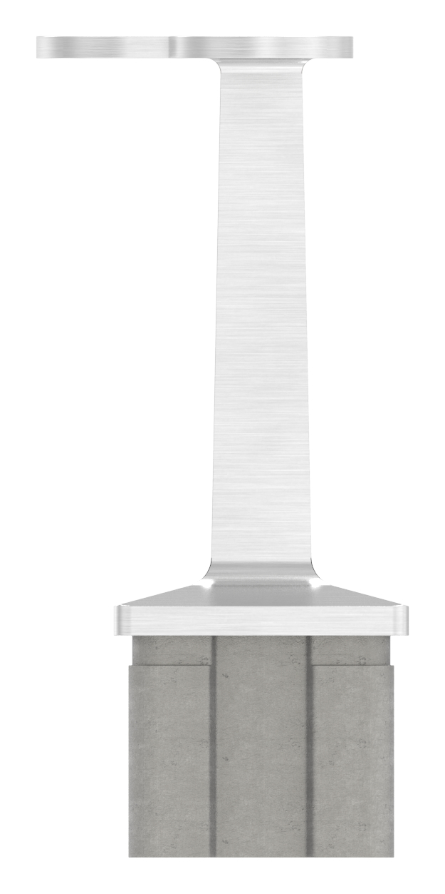 Rohrabschlussstopfen mit Stift für Rohr 40x40x2mm, V2A