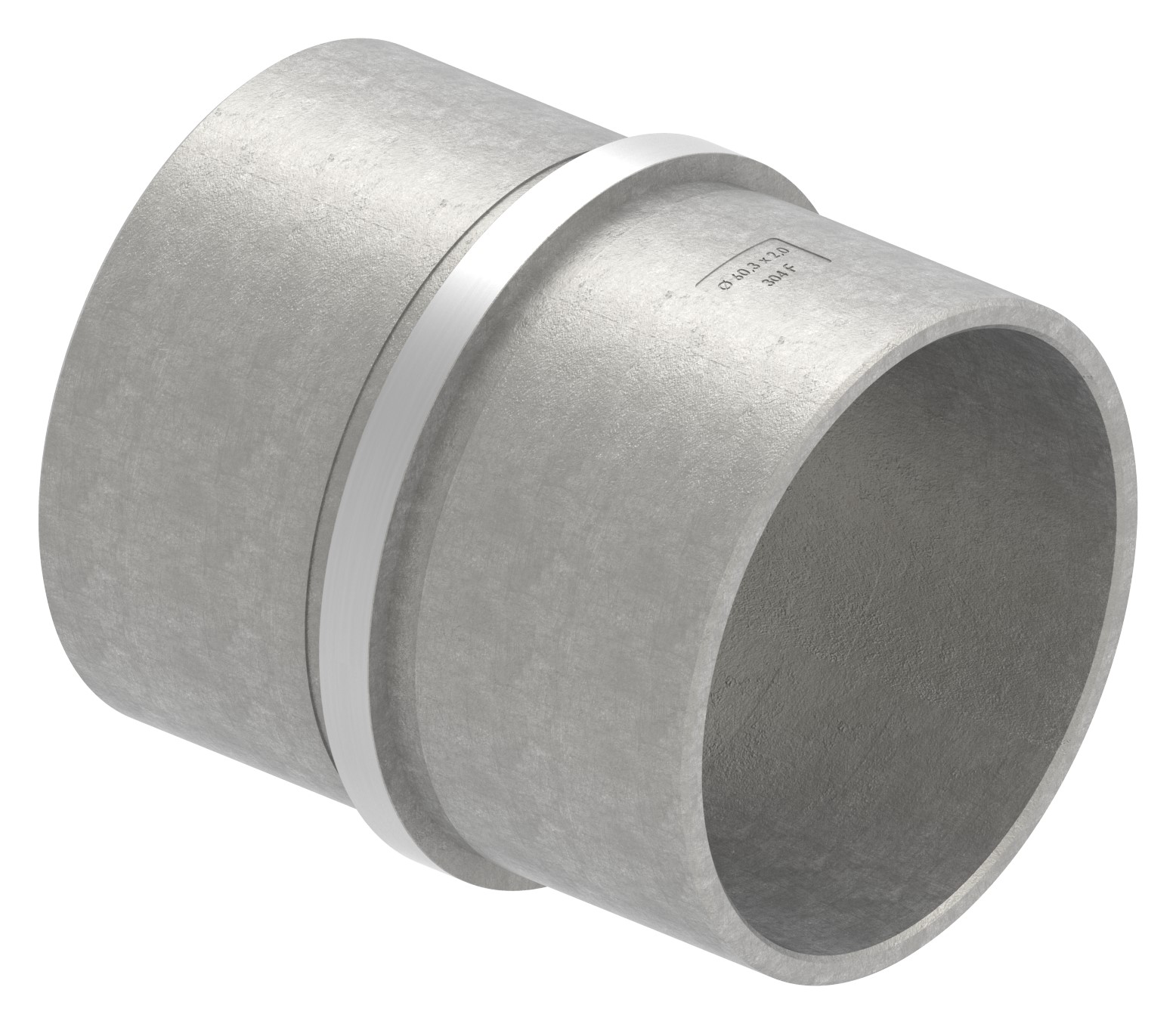 Verbindungsstück für Rohr 60,3x2,0mm, V2A