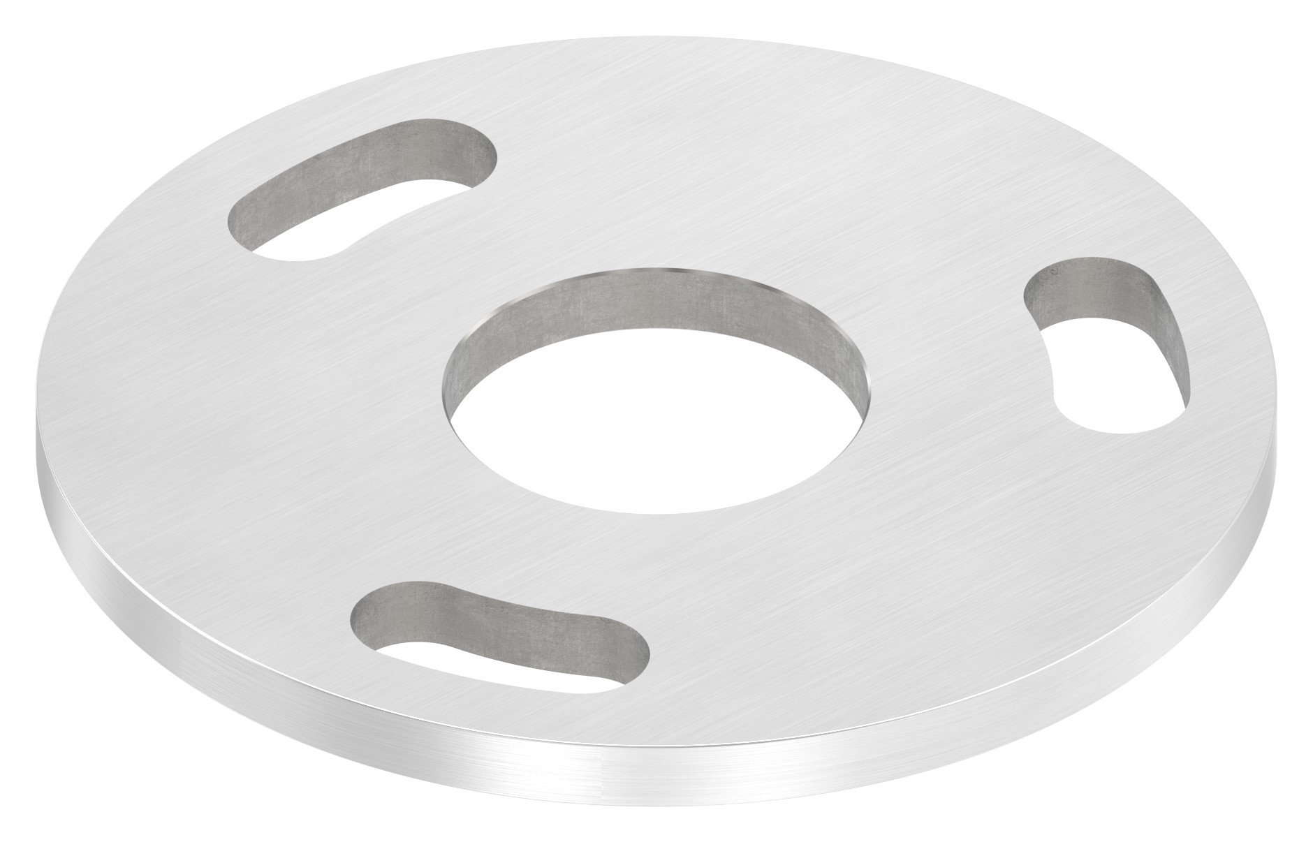 Ankerplatte Ø 100x6mm, mit Längsschliff, V2A