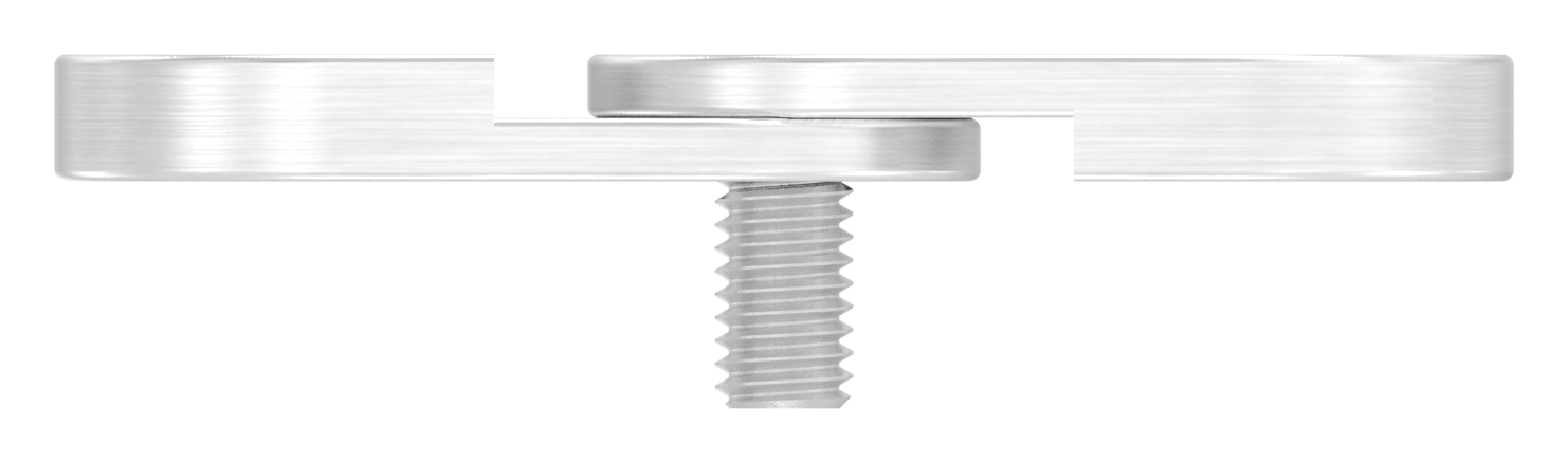 Handlaufanschlussplatte verstellbar, flach, V4A