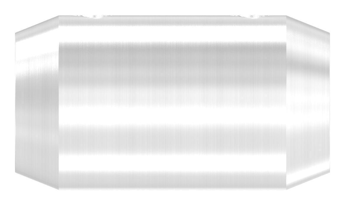 Stabverbinder für 14mm Rund, L: 36mm, Ø 20mm, V2A