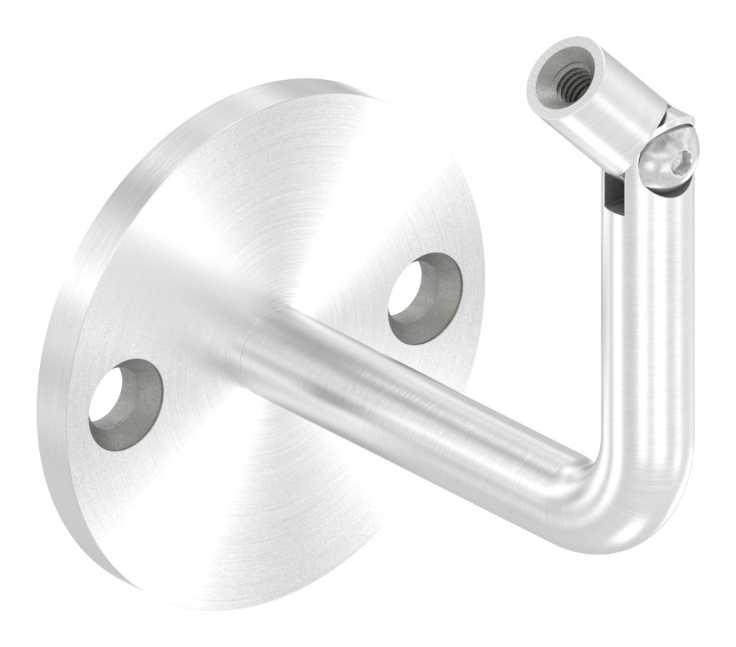 Handlaufhalter mit Gelenk, oben Innengewinde M6 (Ronde und Bügel verschweißt), V2A