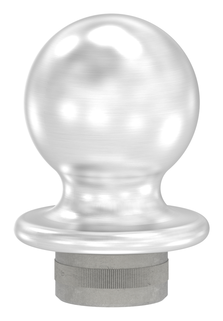 Kugelrohrknopf, für Rohr 33,7x2,5mm, V2A