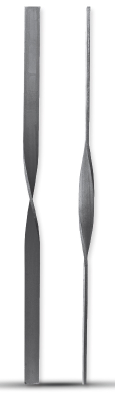 Zaunfeldstab 180° aus Flacheisen 40 x 8mm, Länge 1000mm