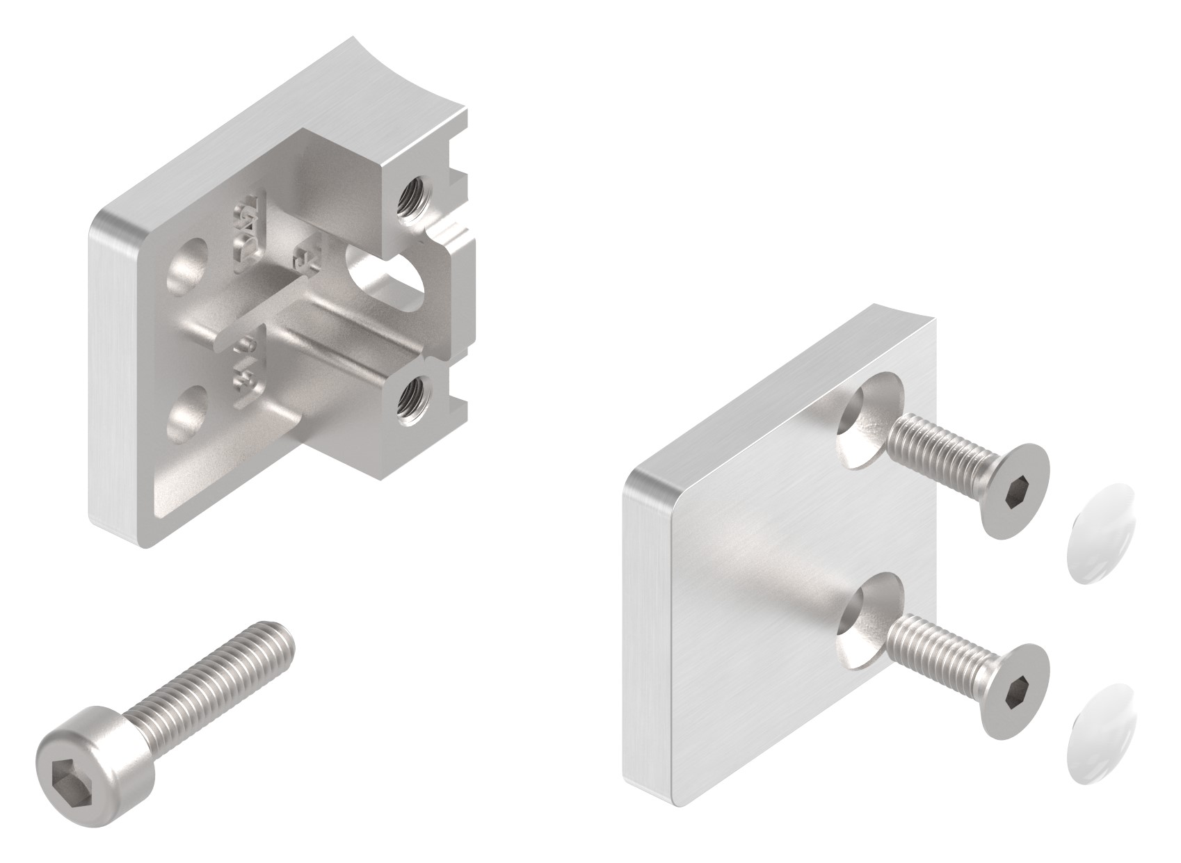 Glasklemme Mod. 22, Anschluss: 42,4mm, V4A Glasklemme Mod. 22, Anschluss: 42,4mm, V4A