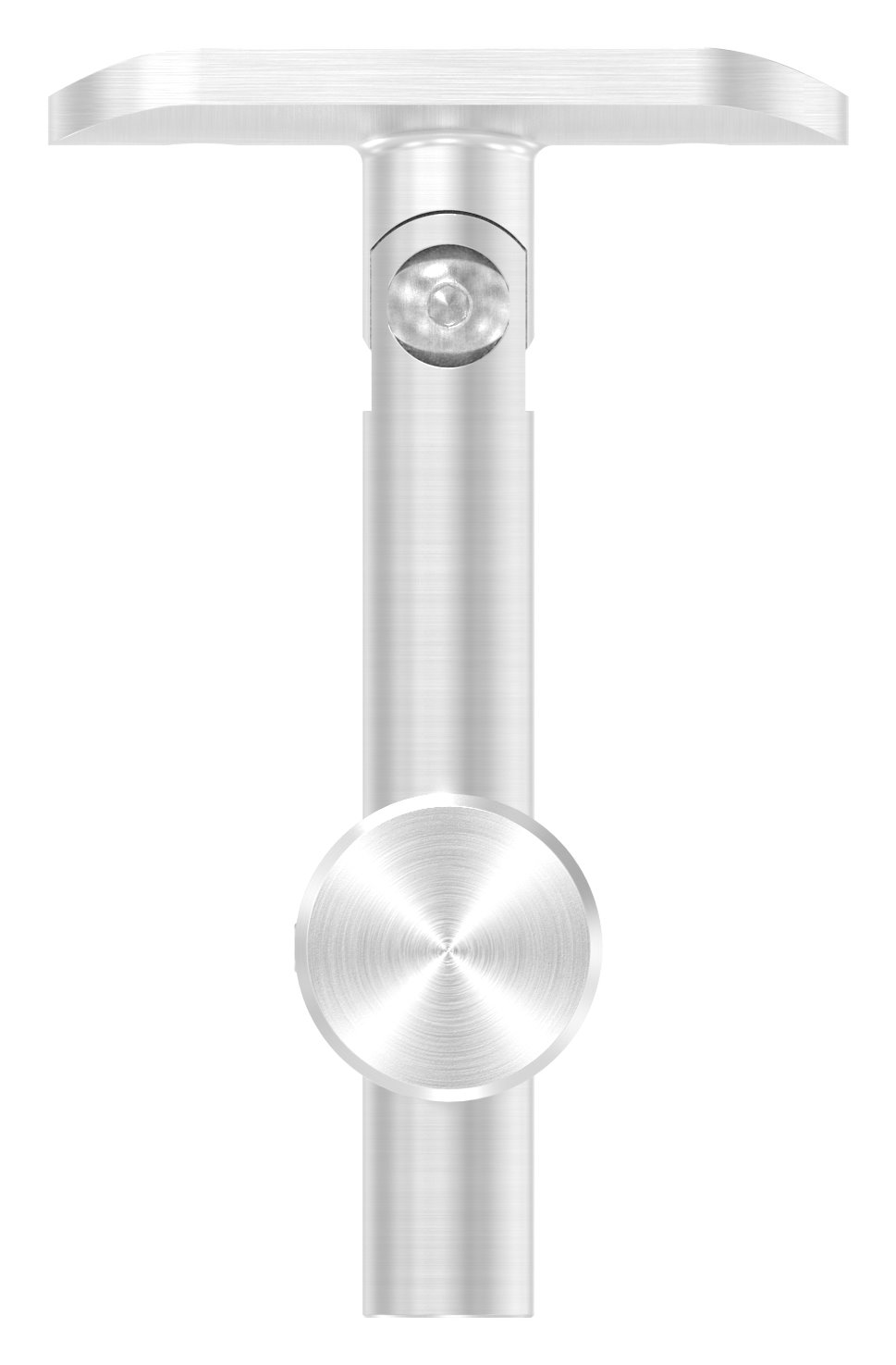 Handlaufhalter mit Gelenk, Handlaufanschlussplatte 42,4mm, V2A