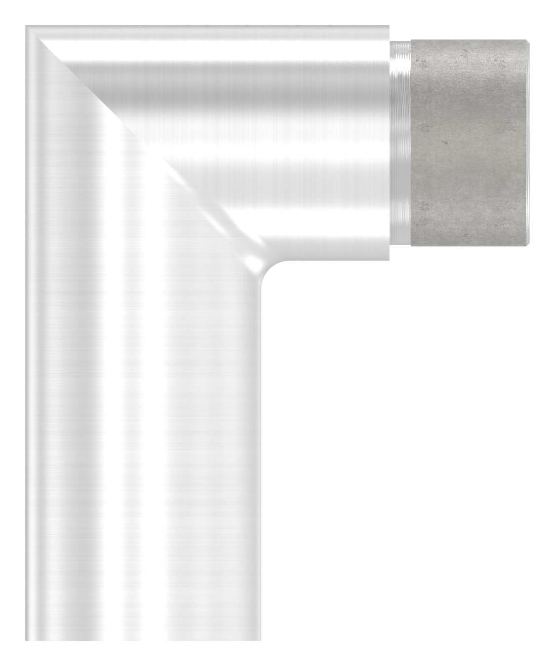Endbogen 90°, für Rohr 33,7x2,0mm, V2A