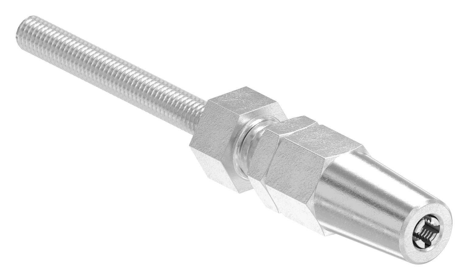 Gewindeterminal zur Selbstmontage für Seil Ø 4mm und Gewinde M6, V4A