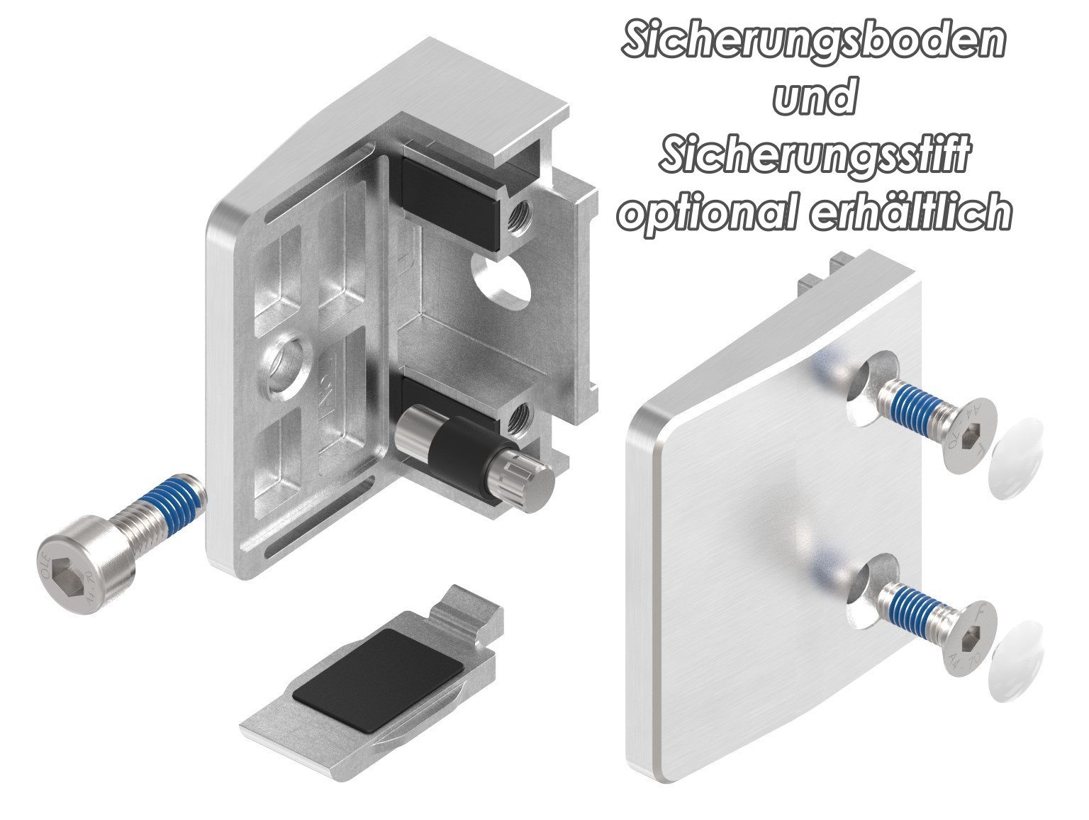 Glasklemme Mod. 35, Anschluss: gerade, V4A Glasklemme Mod. 35, Anschluss: gerade, V4A