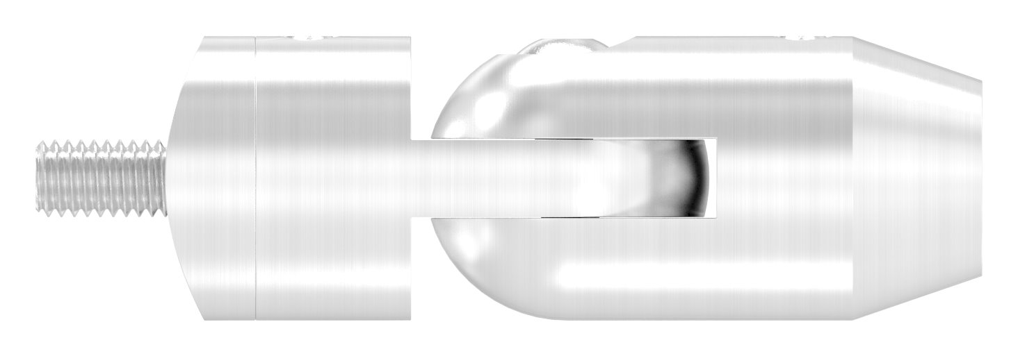 Querstabhalter mit Gelenk (zum Stoßen von vorne) 42,4mm Rohr, 10,2mm Bohrung, V2A