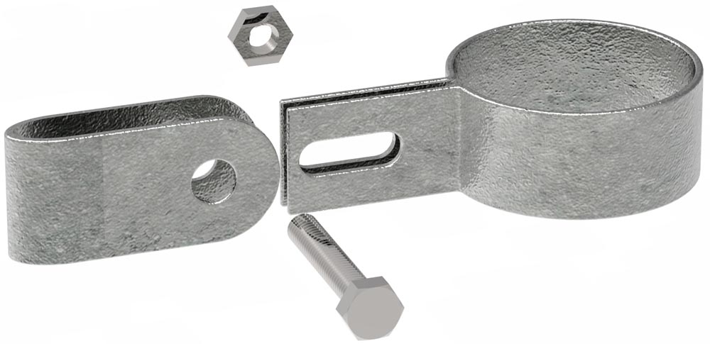 Halter einseitig, für Rohr Ø 48,3mm