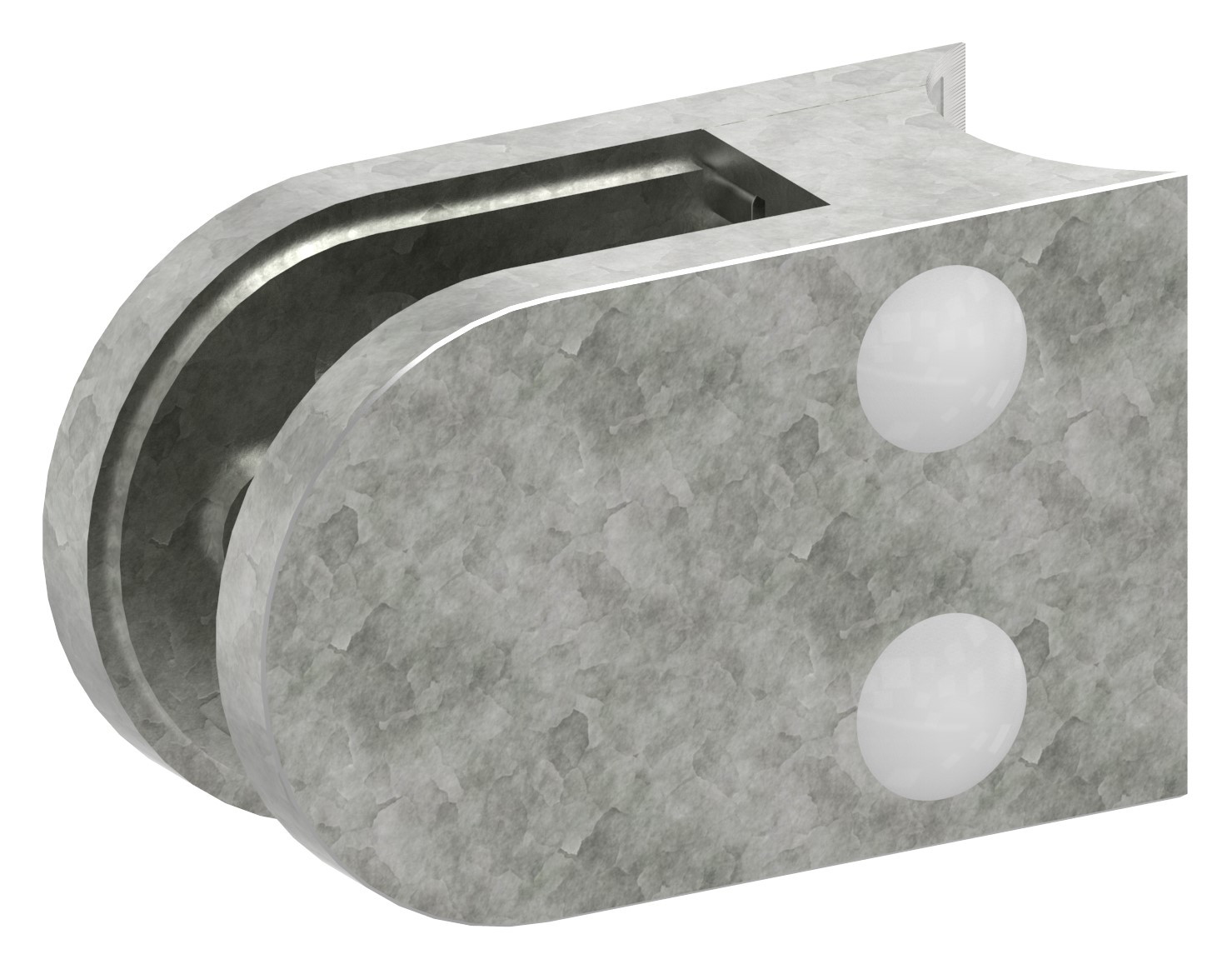 Glasklemme Mod. 33, Anschluss: 33,7mm, in Zink roh