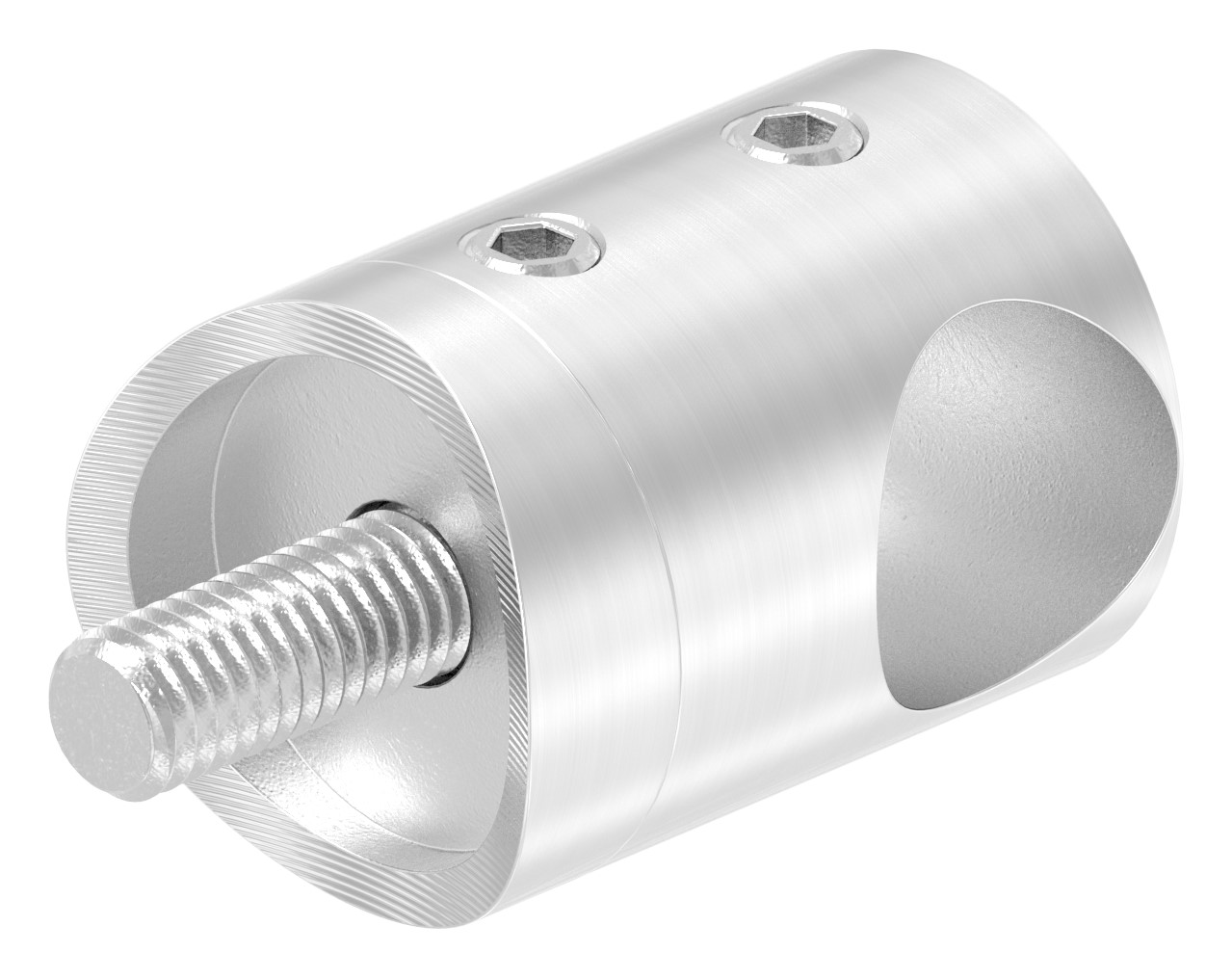 Querstabhalter für 42,4mm Rohr, 14,2mm Bohrung, V2A