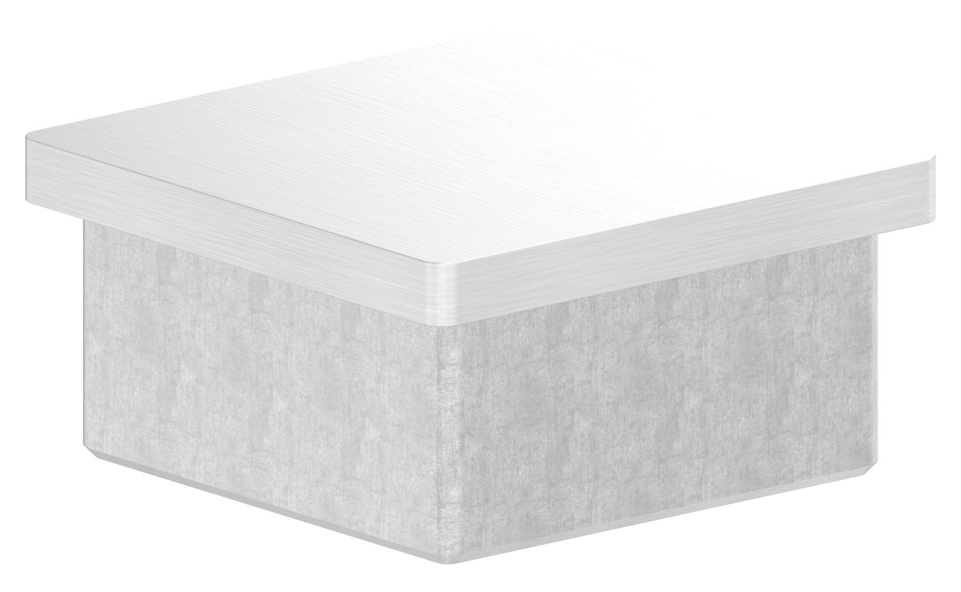 Einsteckkappe für Quadratrohr 50x50x3,0mm, V2A