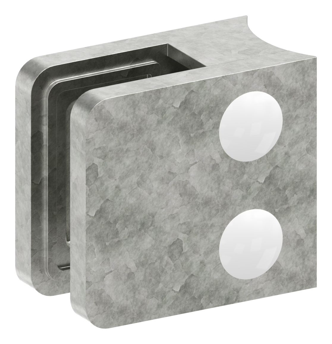 Glasklemme Mod. 11, Anschluss: 42,4mm, Zink roh Glasklemme Mod. 11, Anschluss: 42,4mm, Zink roh