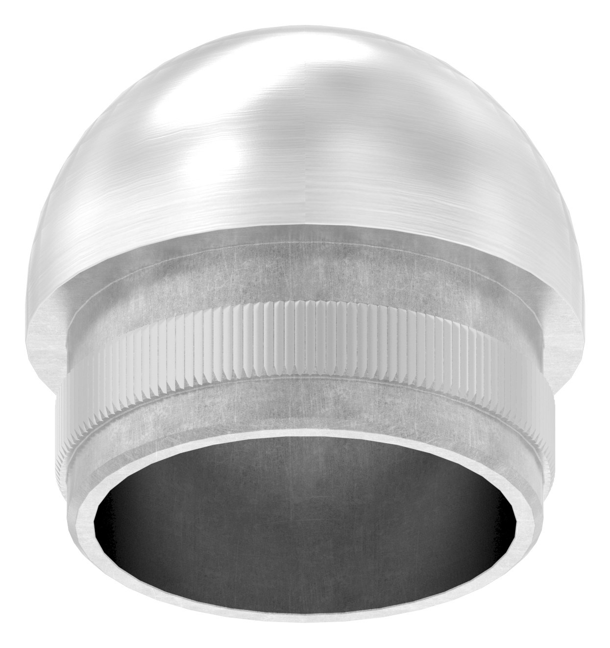 Rohrabschlussstopfen mit M8, für Rohr 33,7x2,0mm, V2A