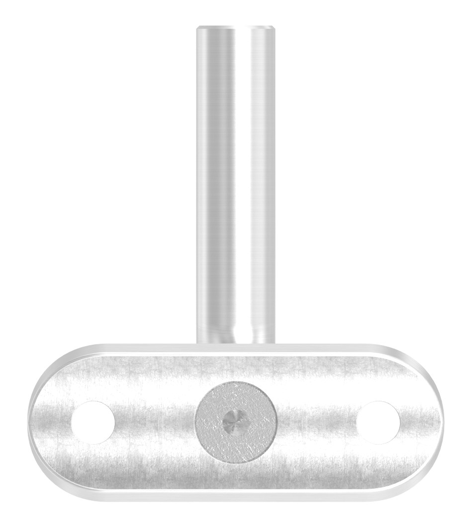 Bügel Ø 12mm mit Handlaufanschlussplatte 48,3mm, V2A