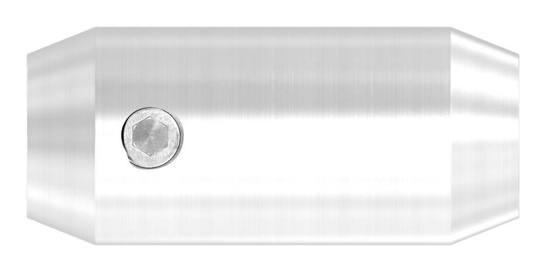 Stabverbinder  Ø16mm mit Gewinde M8 und Bohrung 10mm, V2A