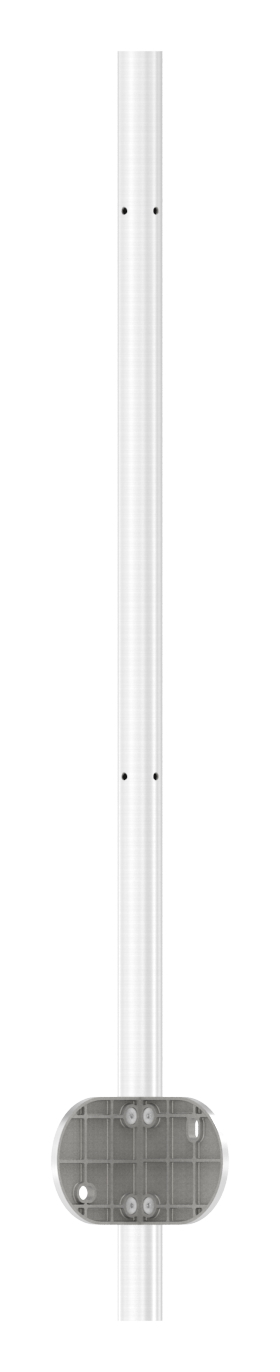 Edelstahlpfosten V2A zur Wandmontage für 90° Außeneck, H: 1190mm