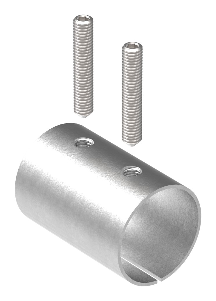 Verbindungshülse für Rohr 48,3x2,0mm, V2A