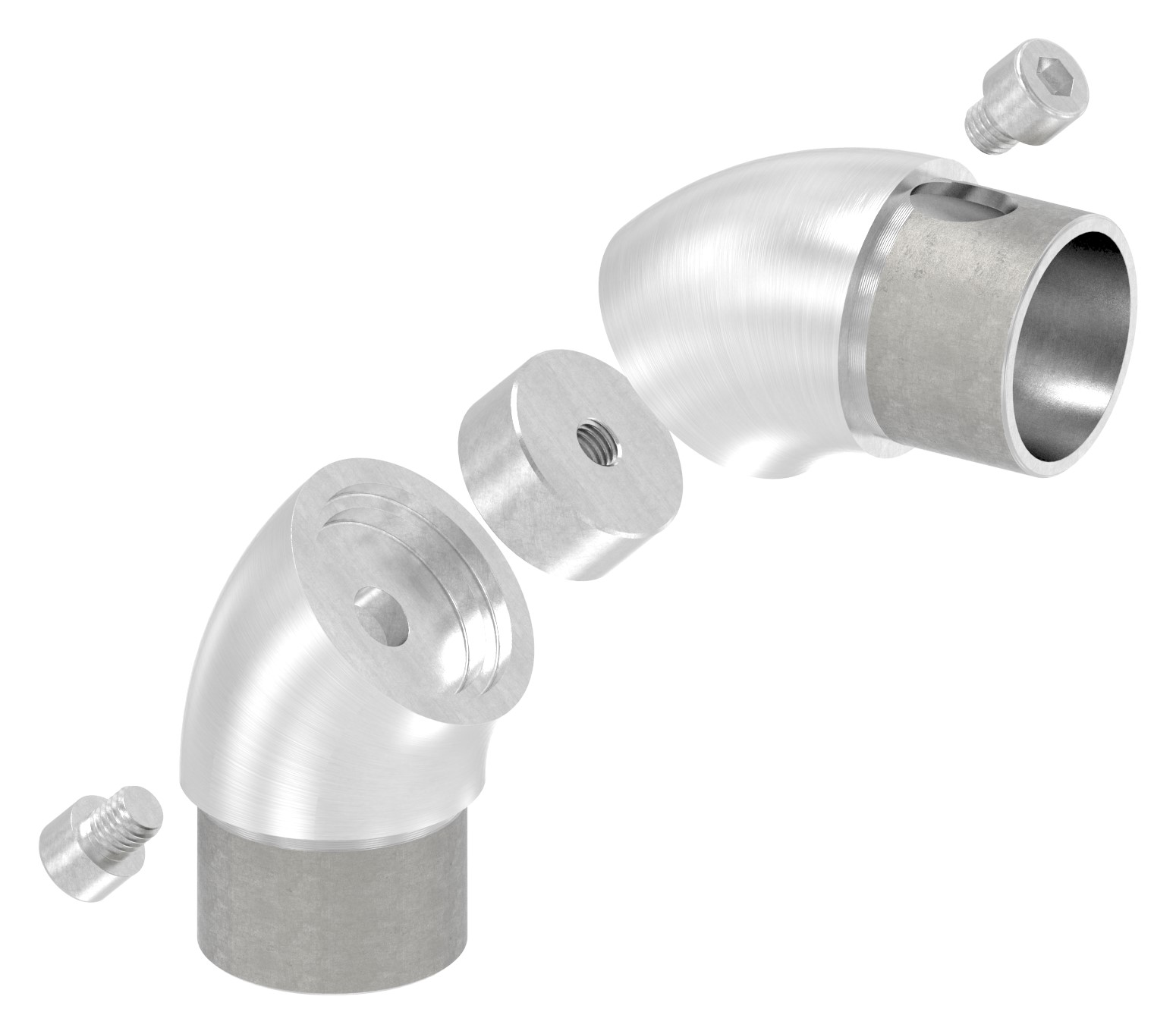 Rohrbogen 90°, verstellbar, für Rohr 42,4x2,5mm, V2A