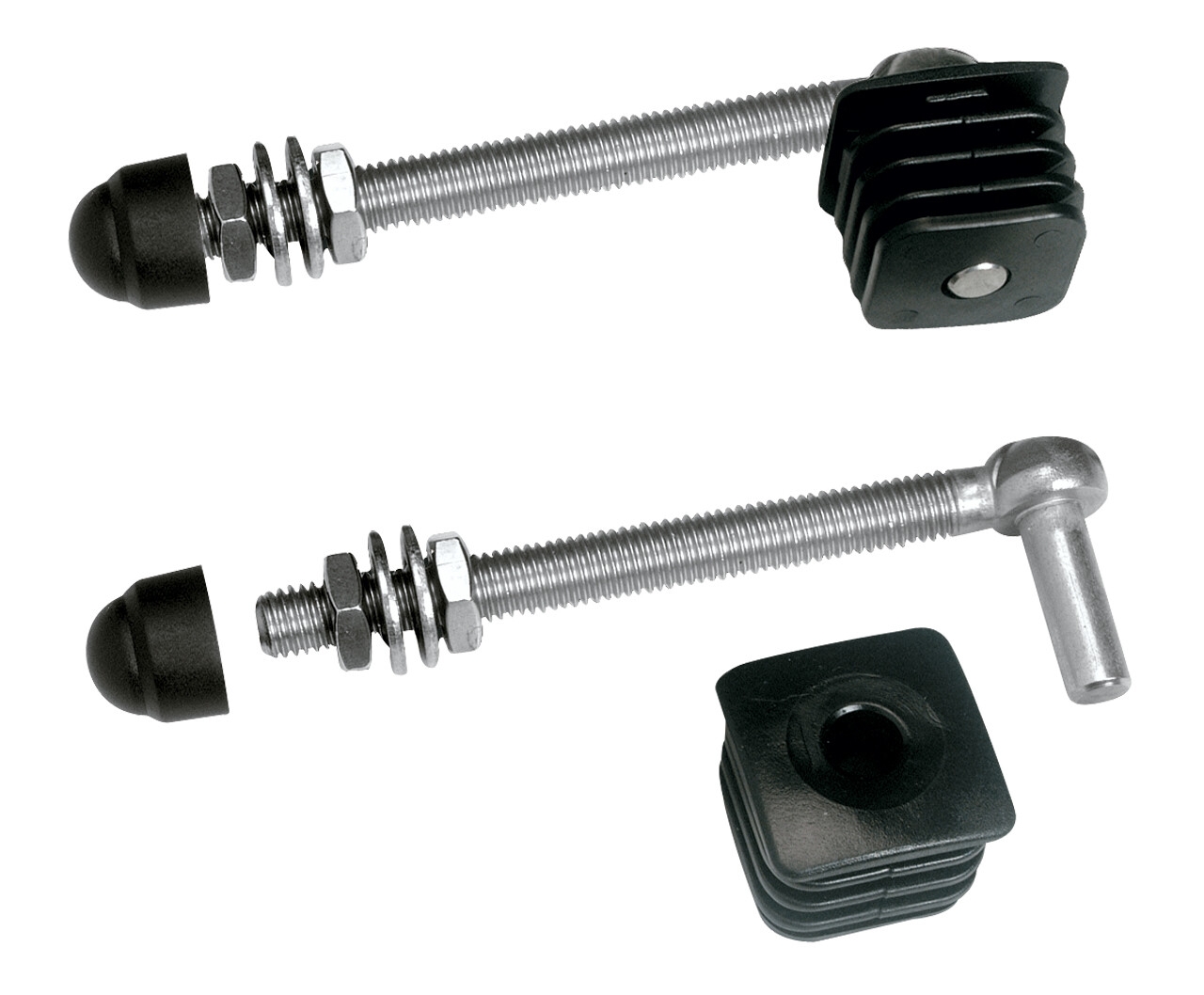 Torband M12 mit Länge 130mm für Rohr 40 x 40mm mit Polyamid-Kappen