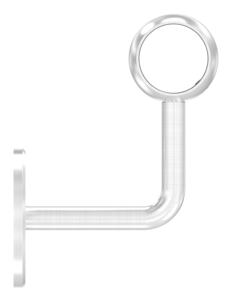 Handlaufhalter mit Kugelring für Rohr 33,7mm (Ronde und Bügel verschweißt), V2A