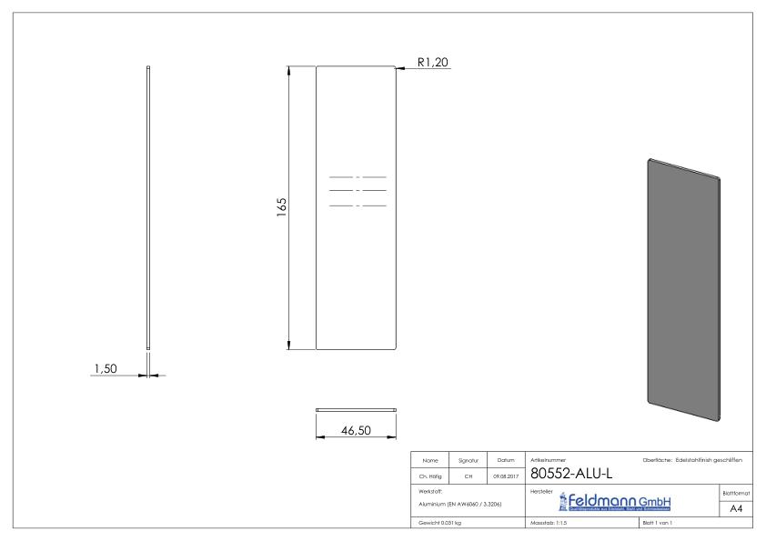 Endkappe für Aluprofil 80600-ALU, max. 41° Schräge