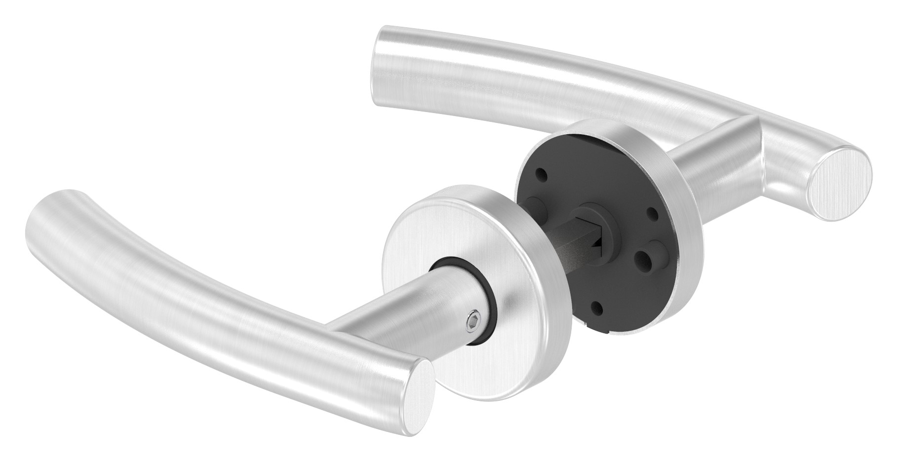 Türdrücker-Paar, drehbar, V2A