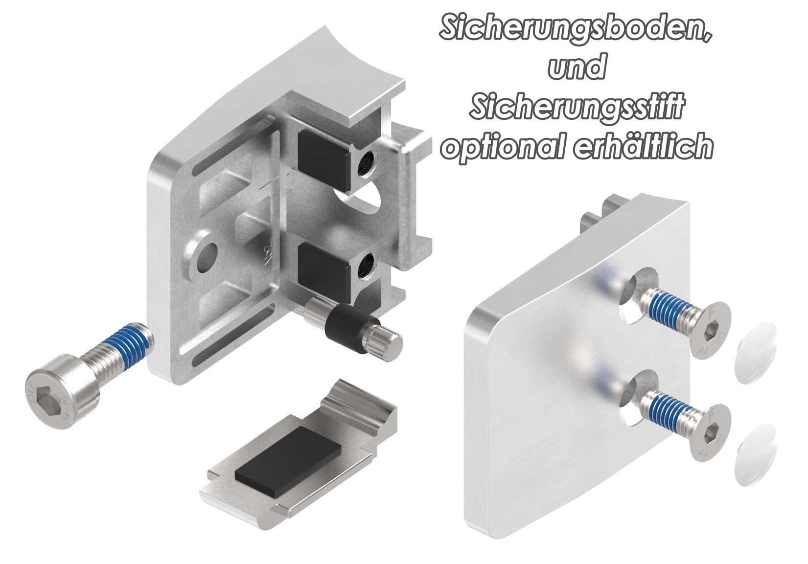 Glasklemme Mod. 34, Anschluss: 60,3mm, V4A Glasklemme Mod. 34, Anschluss: 60,3mm, V4A