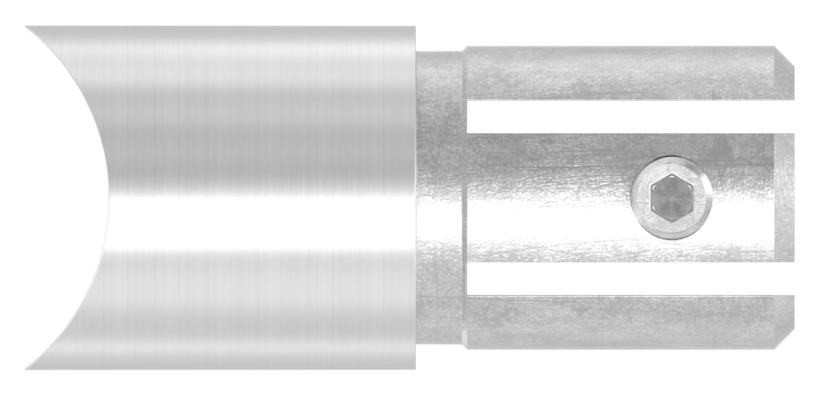 Anschlussstück 90°, Anschluss oben: 42,4mm, V2A