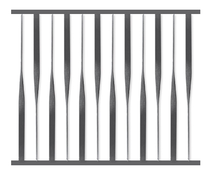 Zaunfeldstab 90° aus Flacheisen 40 x 8mm, Länge 1000mm
