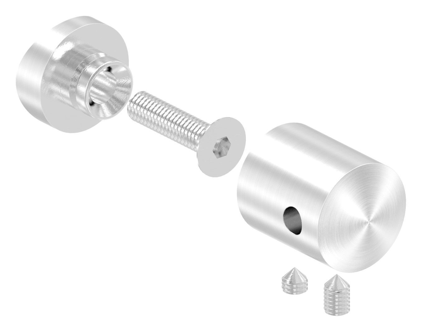 Seilhalter, für 4mm Seil, Anschluss: 42,4mm, V2A