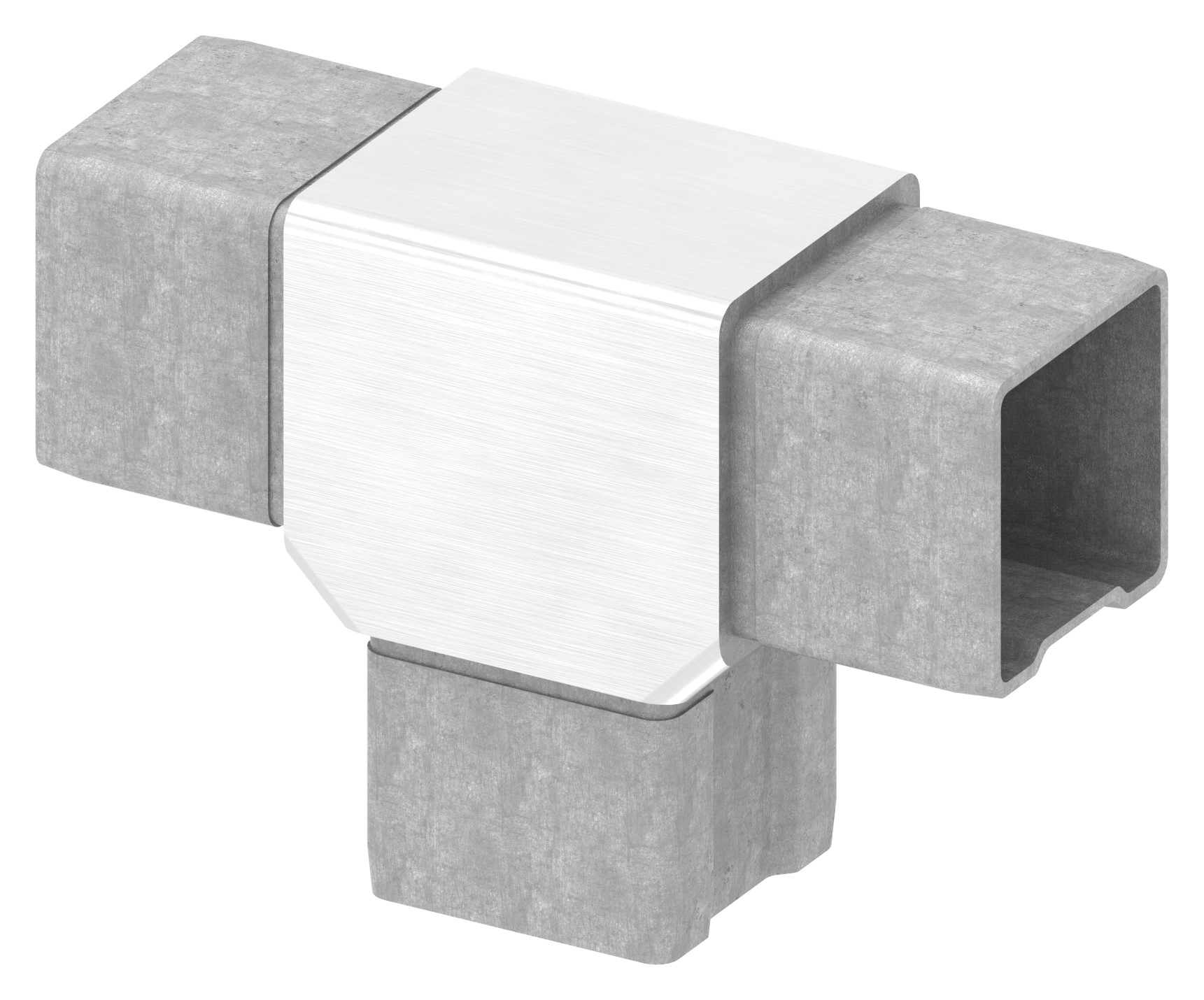 T-Verbinder für Rohr 40x40x2,00mm, V4A