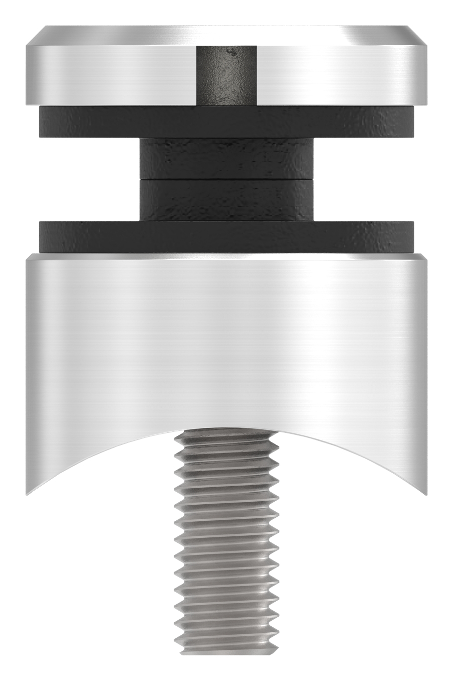 Glaspunkthalter 30mm, Anschluss: 48,3mm, V2A