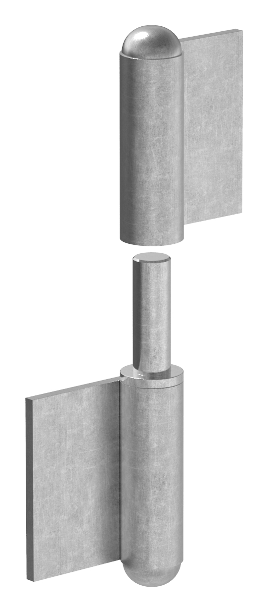 Anschweißband mit festem Zapfen, linke Ausführung