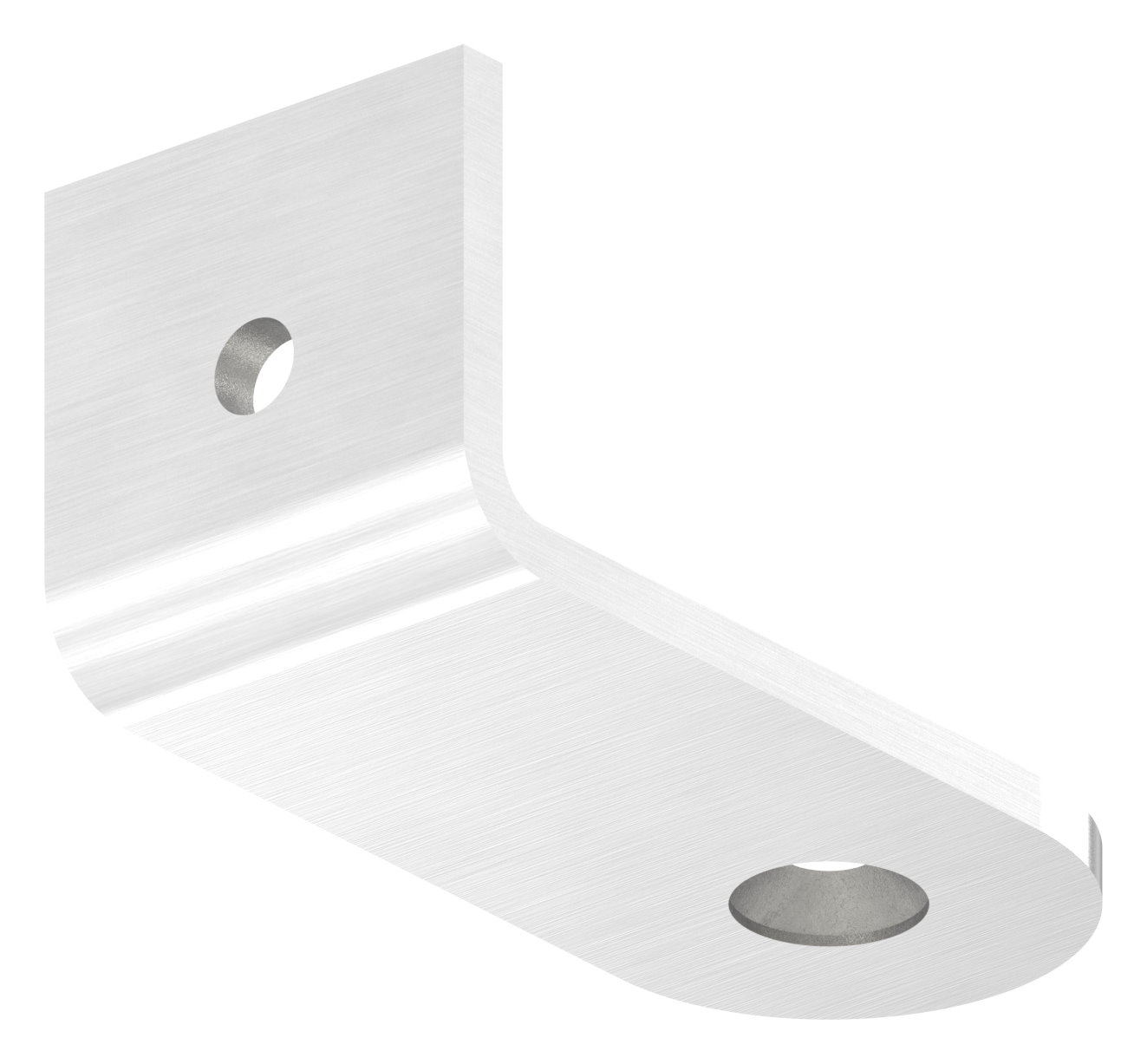 Winkellasche für Stoßgriffe für Rohr 42,4mm, V2A