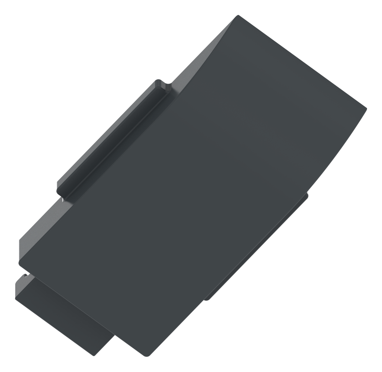 Sicherungsplatte für Mod. 38 , Zink roh pulverbeschichtet in RAL 7016 matt