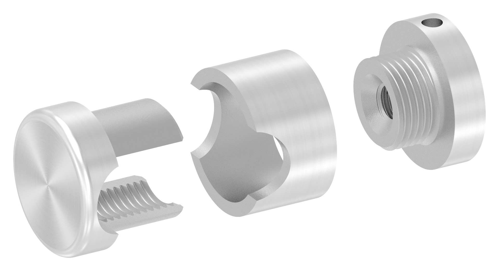 Brenk Grundhalter für Stäbe Ø 14mm, V2A
