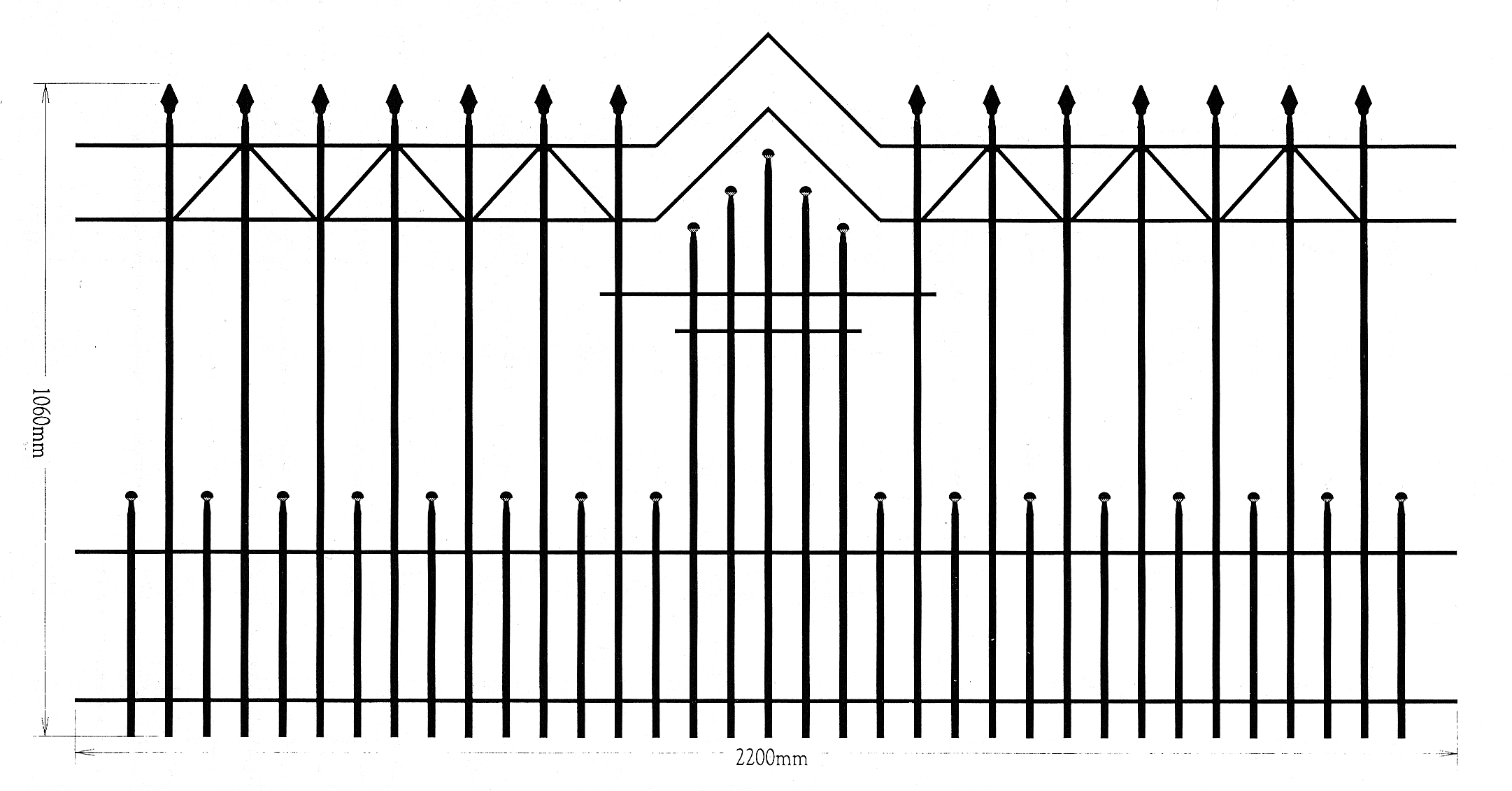 Zaunfeld, 1060x2200mm