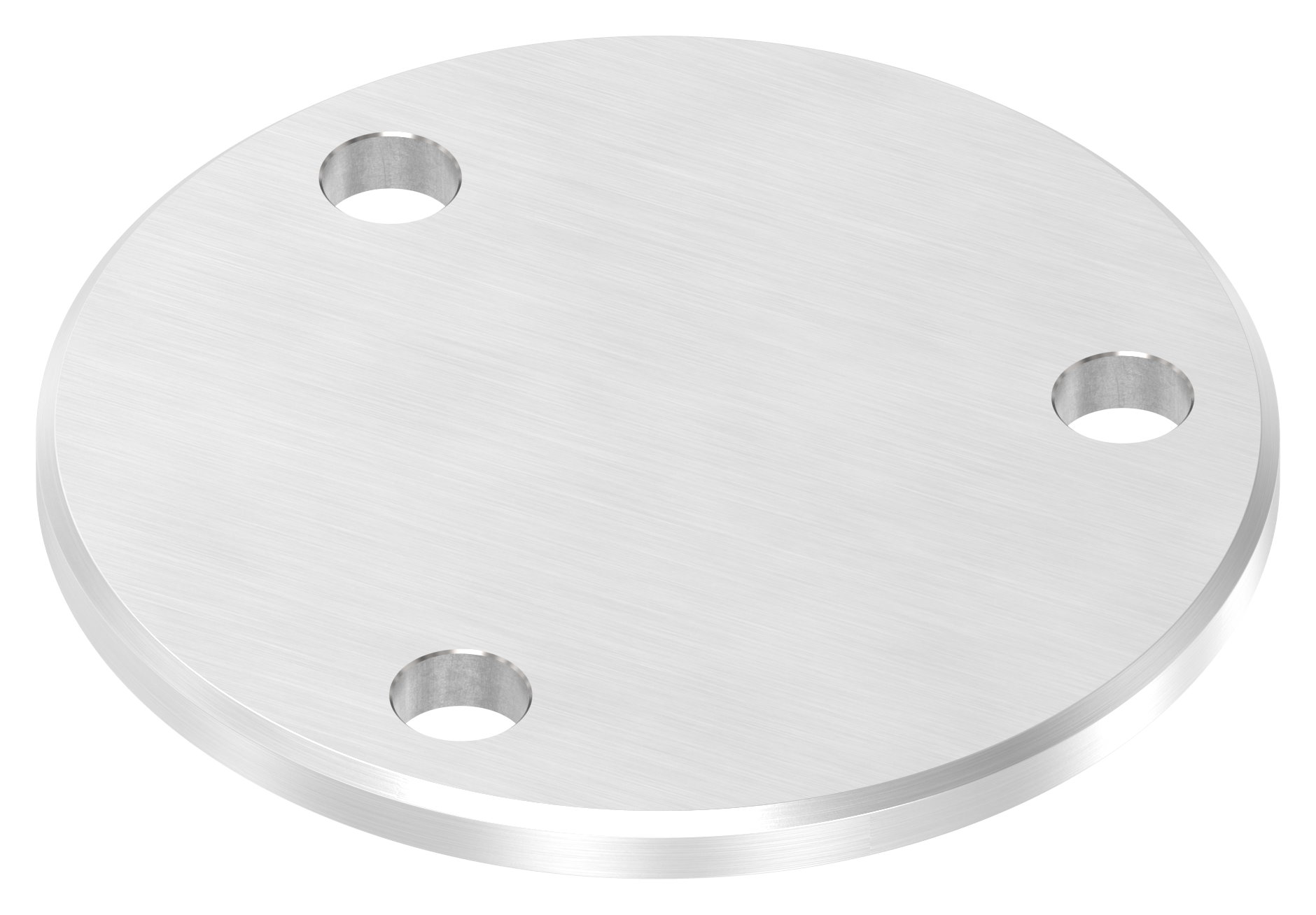 Ankerplatte Ø 100x6mm, mit Längsschliff und Fase, V2A