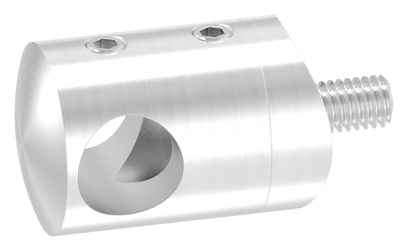 Querstabhalter für 60,3mm Rohr, 12,2mm Bohrung, V2A